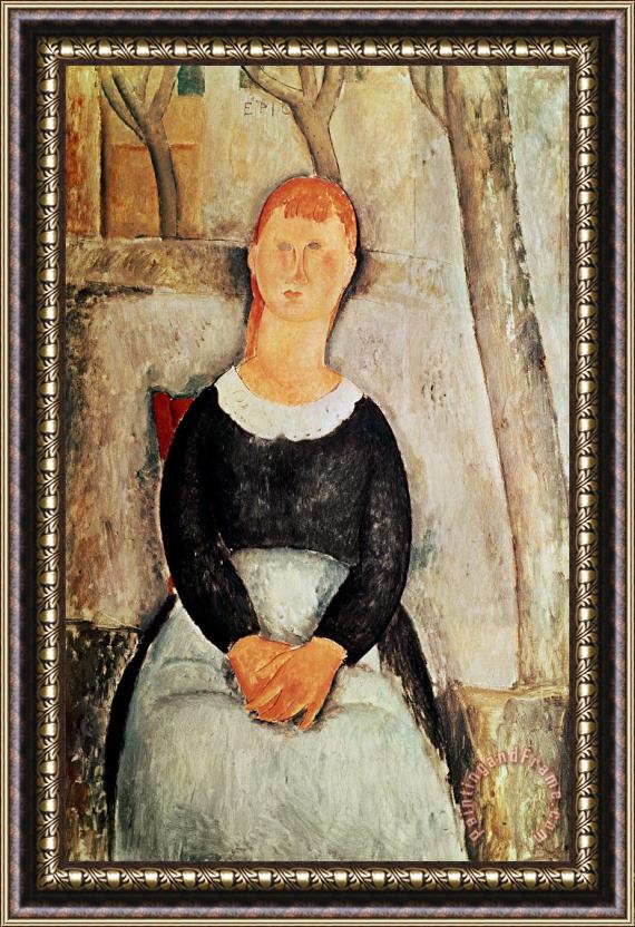 Amedeo Modigliani The Beautiful Grocer Framed Painting