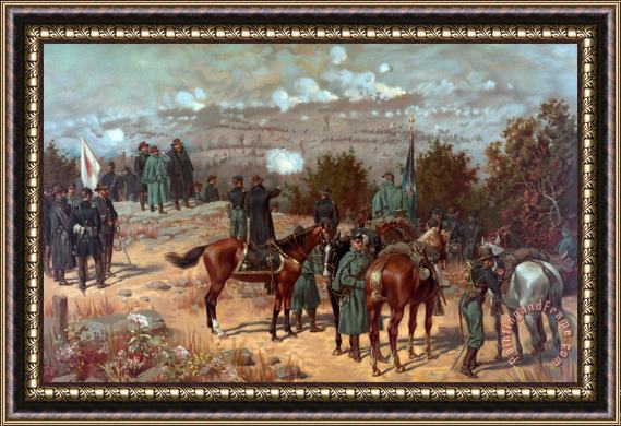 American School Battle Of Chattanooga Framed Painting