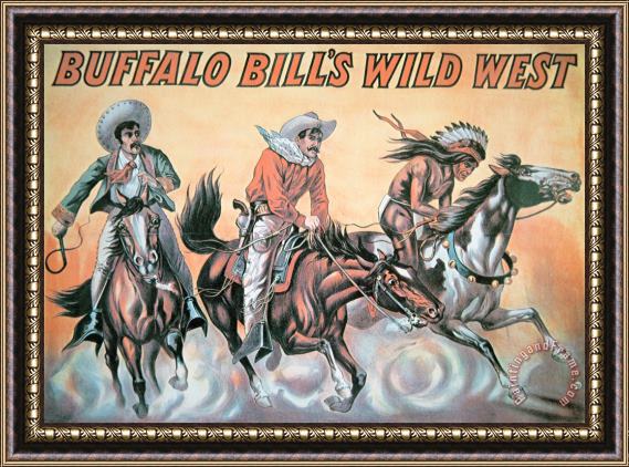 American School Poster for Buffalo Bill's Wild West Show Framed Print
