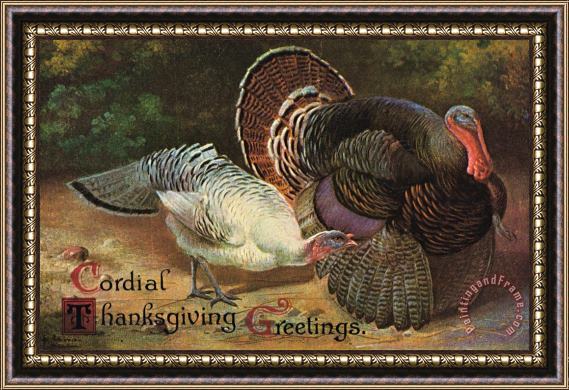 American School Thanksgiving Greetings Framed Print