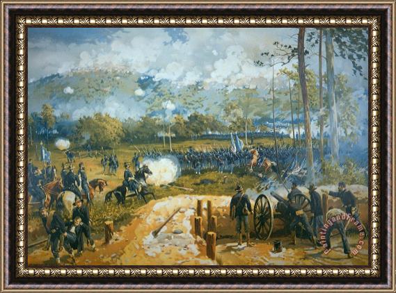 American School The Battle of Kenesaw Mountain Framed Painting