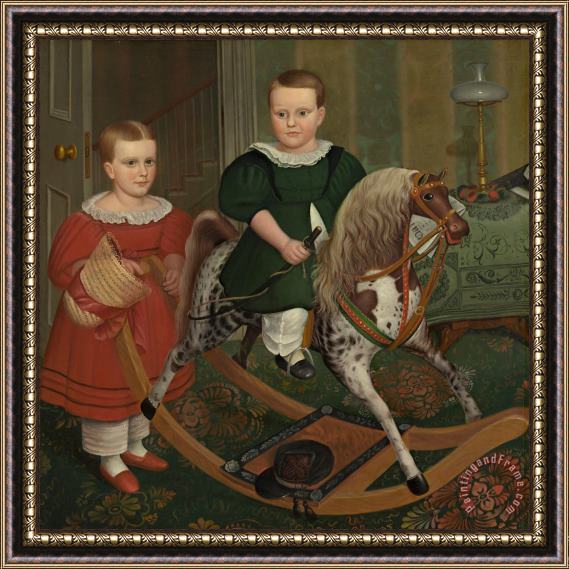 American School The Hobby Horse Framed Painting