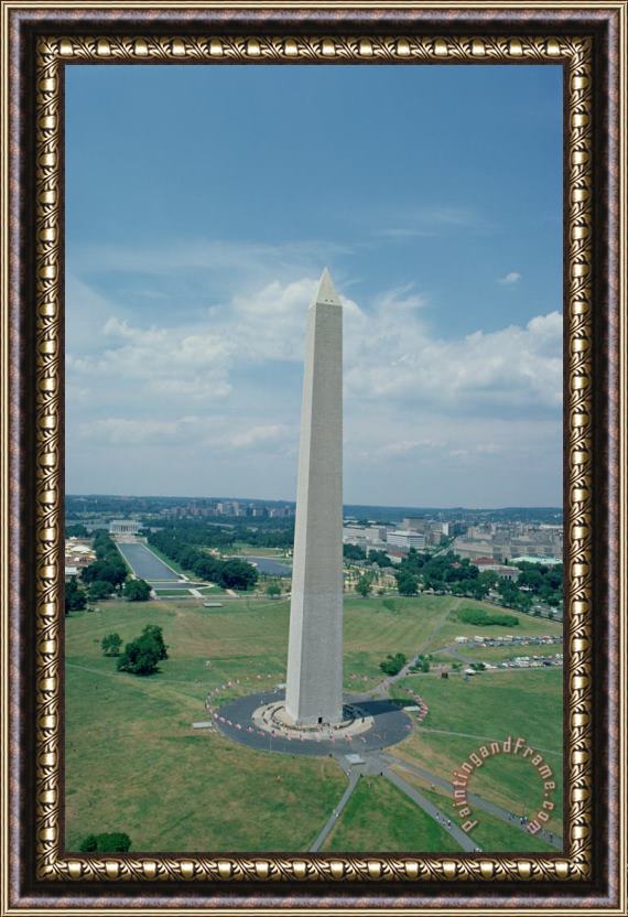 American School The Washington Monument Framed Painting