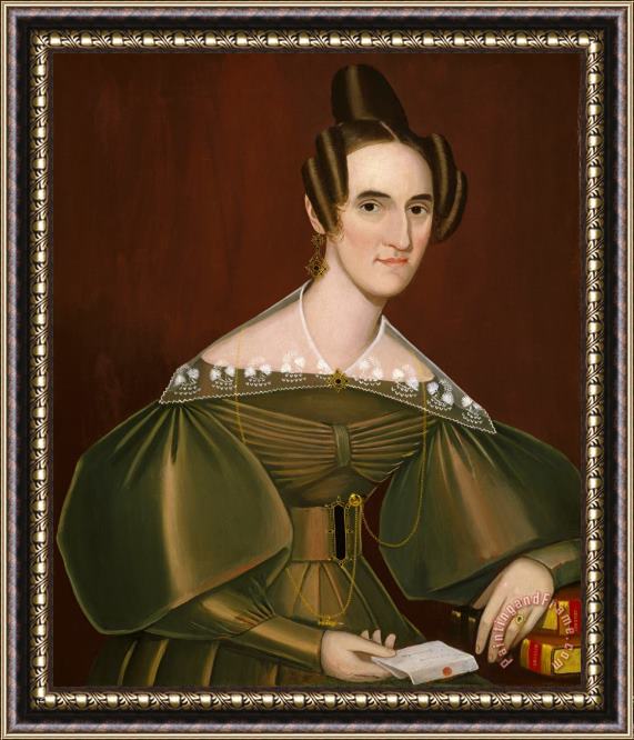 Ammi Phillips Jeannette Woolley, Later Mrs. John Vincent Storm Framed Print