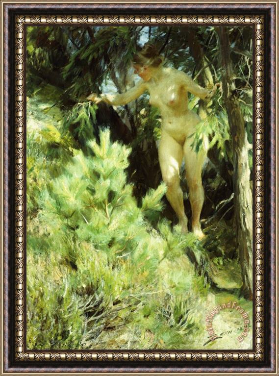 Anders Leonard Zorn Wood-sprite Framed Painting