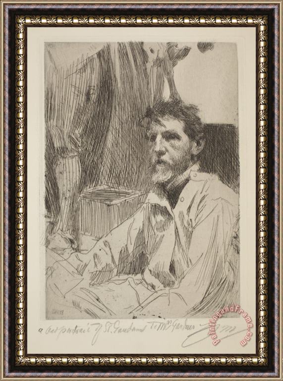 Anders Zorn Augustus Saint Gaudens I Framed Print