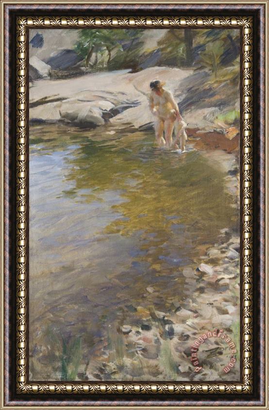Anders Zorn The Morning Toilet Framed Painting