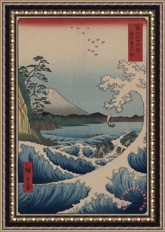 Ando Hiroshige Sea at Satta in Suruga Province Framed Print