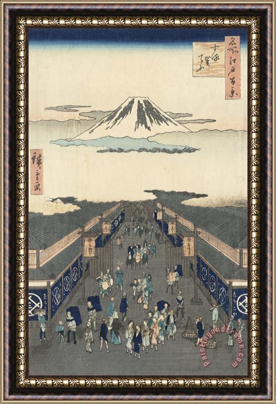 Ando Hiroshige Surugacho Framed Painting