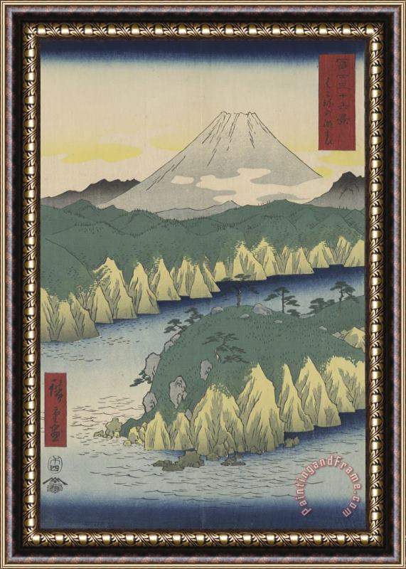Ando Hiroshige The Lake in Hakone Framed Print