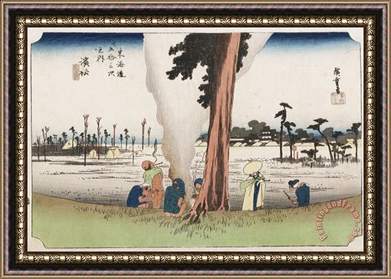 Ando Hiroshige Winter View, Hamamatsu Framed Painting