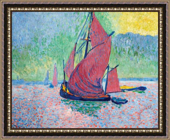 Andre Derain Les Voiles Rouges, 1906 Framed Painting