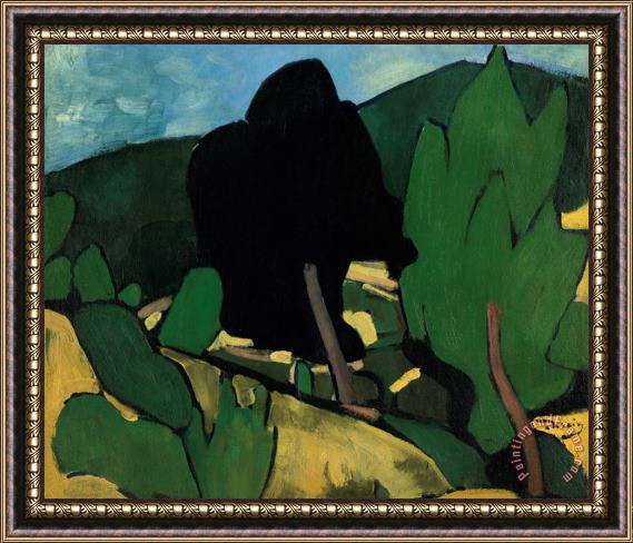 Andre Derain Paysage a Cassis, 1907 Framed Painting