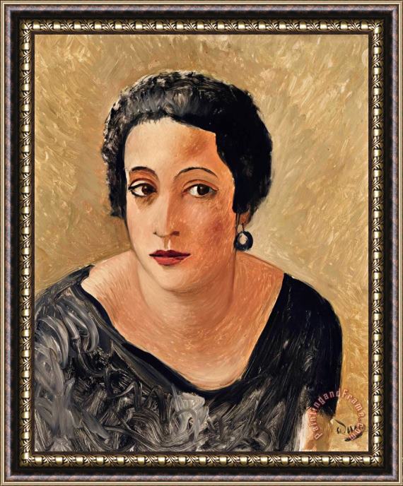 Andre Derain Portrait De Madame Francis Carco Framed Painting