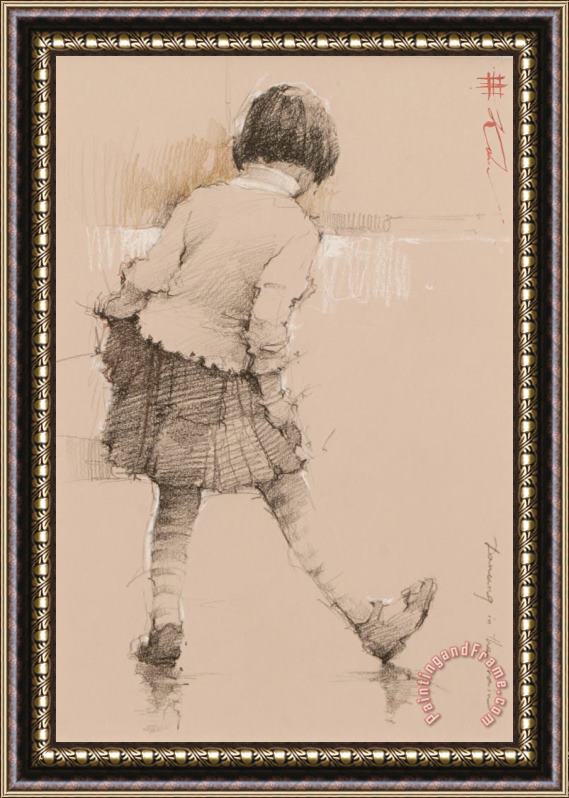 Andre Kohn Dancing in The Rain Framed Print