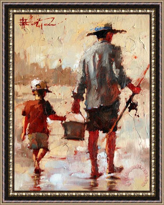 Andre Kohn Fishing with Dad Framed Print
