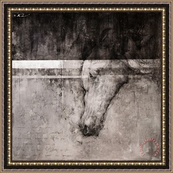 Andre Kohn I Know Great Horses Live Again, 2019 Framed Painting
