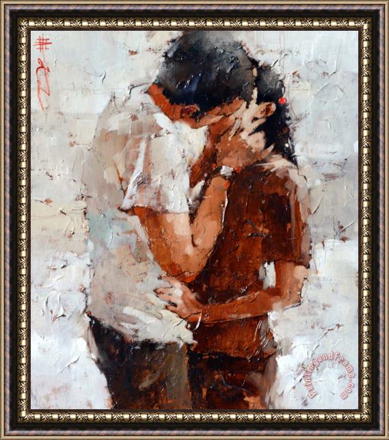 Andre Kohn Kiss Framed Painting