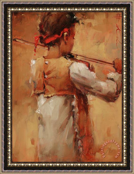Andre Kohn Little Fiddler Framed Painting