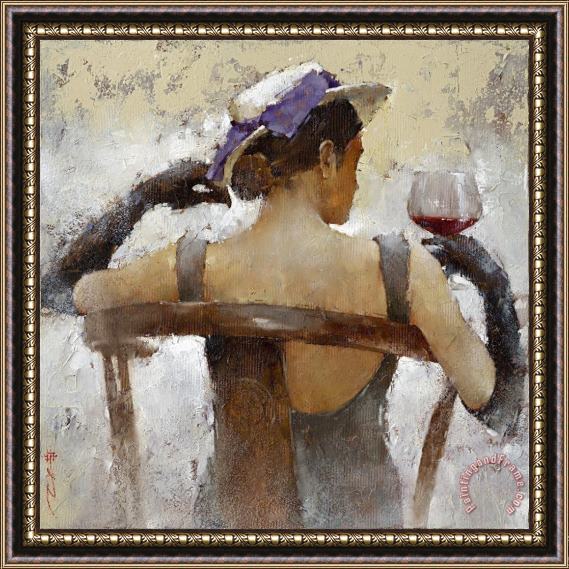Andre Kohn Rhapsody on The Theme of 1986 Chateau Margaux Framed Painting