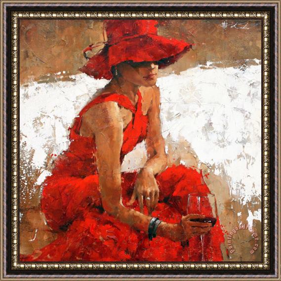 Andre Kohn Rhapsody on The Theme of Bordeaux No. 5 Framed Painting