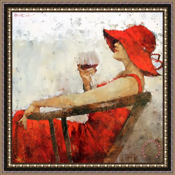 Andre Kohn Rhapsody on The Theme of Chateau Marguax, 2019 Framed Painting