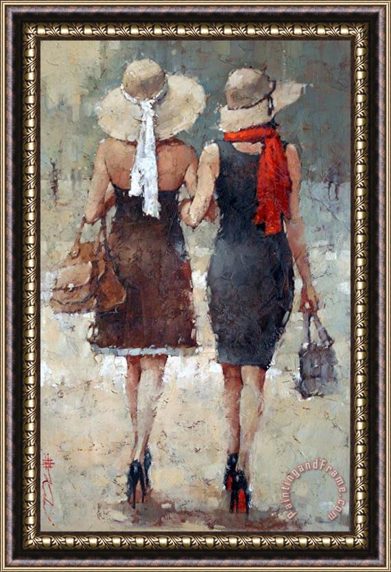 Andre Kohn Sisters Series #8 Framed Painting