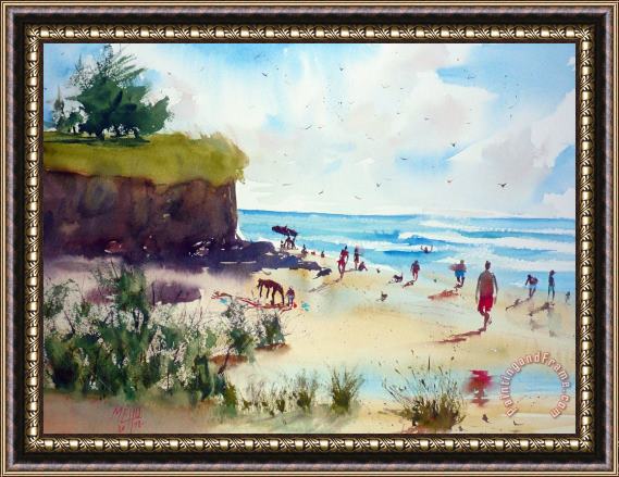 Andre Mehu By the ocean Study Framed Painting