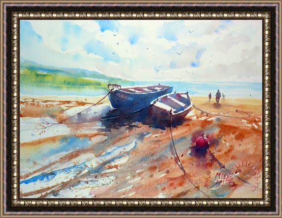 Andre Mehu Low tide Framed Painting