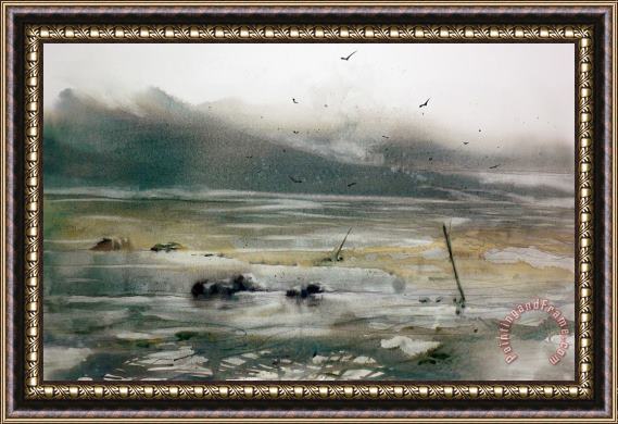 Andre Mehu Misty day Framed Painting