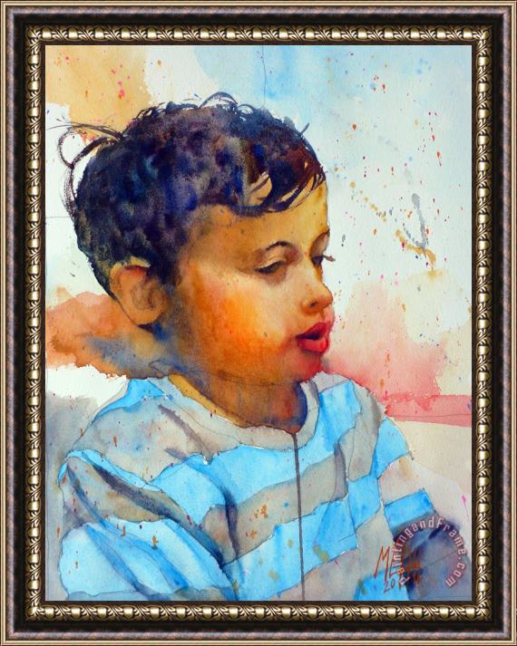 Andre Mehu Protrait3 study2 Framed Painting