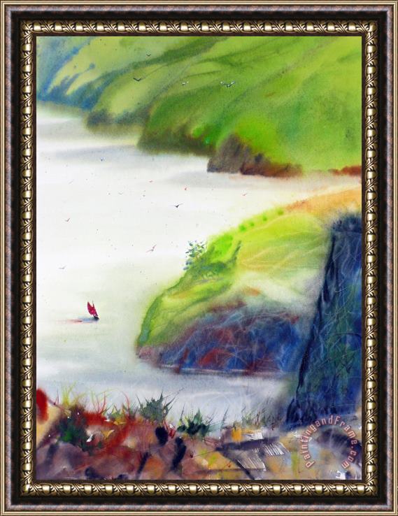 Andre Mehu The red sails Framed Painting