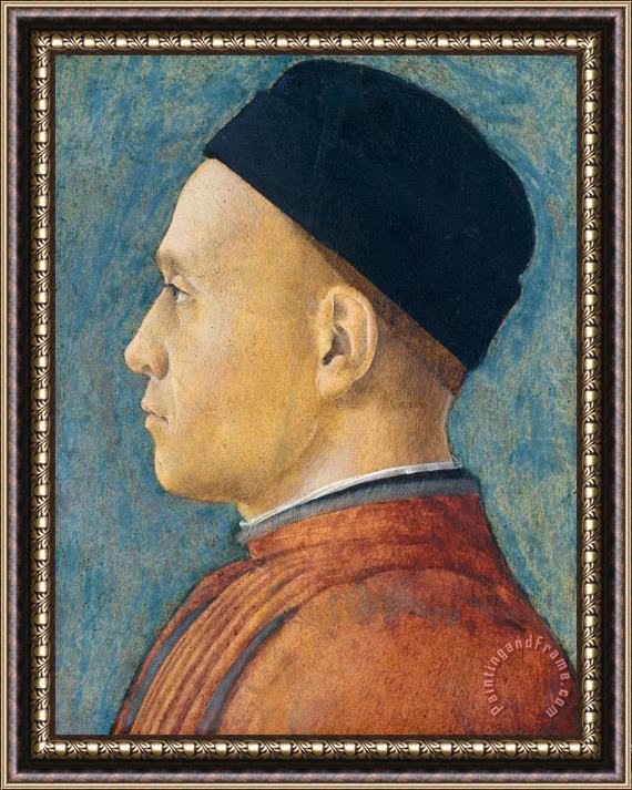 Andrea Mantegna Portrait Of A Man Framed Painting