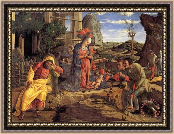 Andrea Mantegna The Adoration of The Shepherds Framed Painting