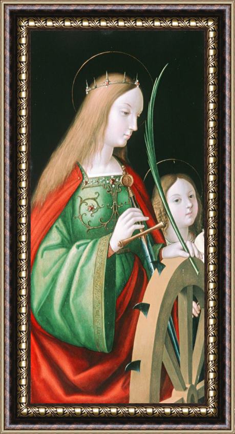 Andrea Solario St. Catherine Framed Painting