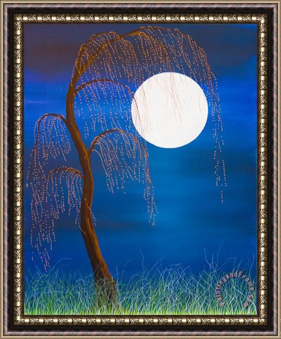 Andrea Youngman Electric Moonlight Framed Painting