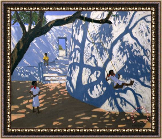 Andrew Macara Girl on a Swing India Framed Print