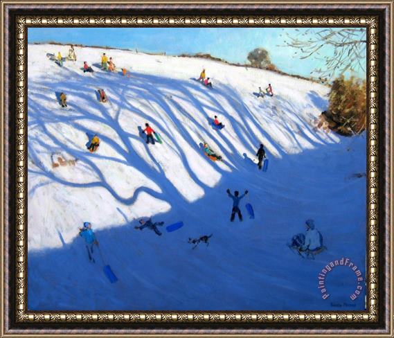 Andrew Macara Shandows on a hill Monyash Framed Painting