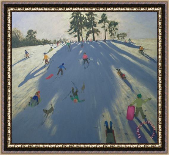 Andrew Macara Skiing Framed Painting