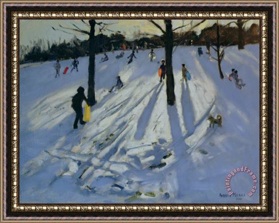 Andrew Macara Snow Rykneld Park Derby Framed Painting