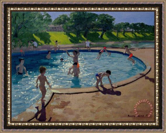 Andrew Macara Swimming Pool Framed Painting