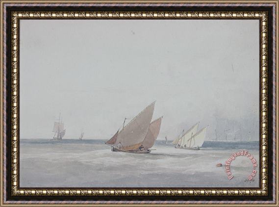 Andrew Wilson Leith Roads with Shipping Framed Painting