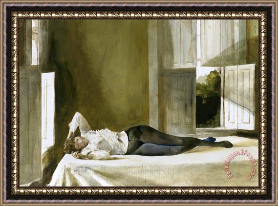 andrew wyeth Beauty Rest 1991 Framed Painting