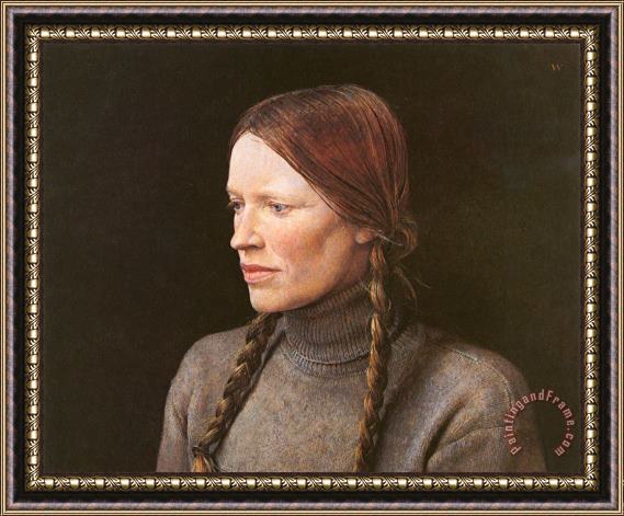 andrew wyeth Braids, 1979 Framed Painting