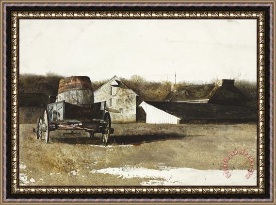 andrew wyeth Cider Barrel, 1969 Framed Painting