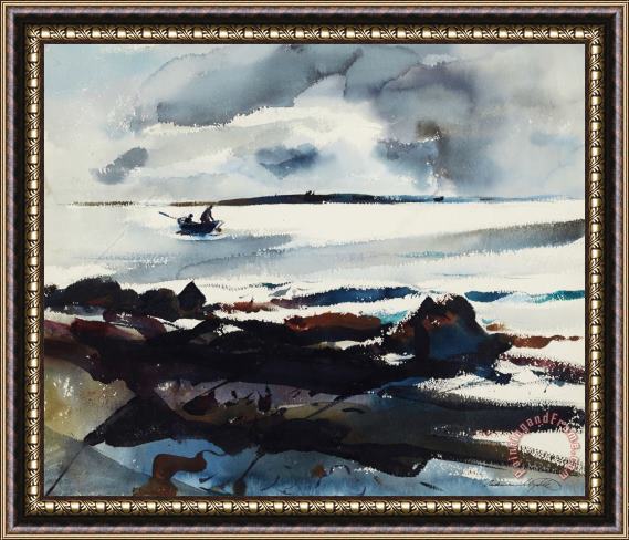 andrew wyeth Fishermen Coming Ashore, 1939 Framed Painting