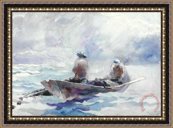 andrew wyeth Fishermen in Dory Framed Painting