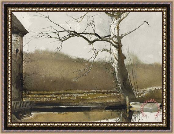 andrew wyeth Flat Boat, 1988 Framed Painting