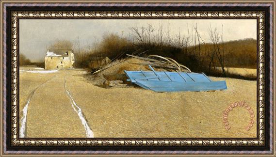 andrew wyeth Flood Plain 1986 Framed Painting