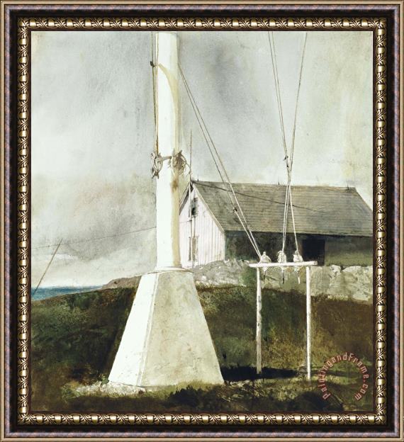 andrew wyeth Halyards, 1986 Framed Painting